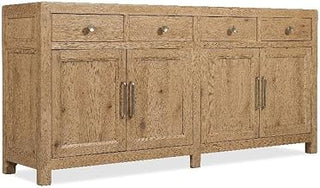 Driftwood 4-Door 4-Drawer Buffet in Light Brown Wood by Hooker Furniture