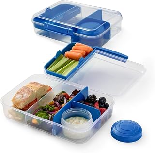 Rubbermaid Pack & Go 1.48 L Bento Create, 2-Pack, Meal Prep Containers with Compartments and Dividers