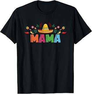 Mama Mexican Fiesta Bday Party Theme Matching Family T-Shirt