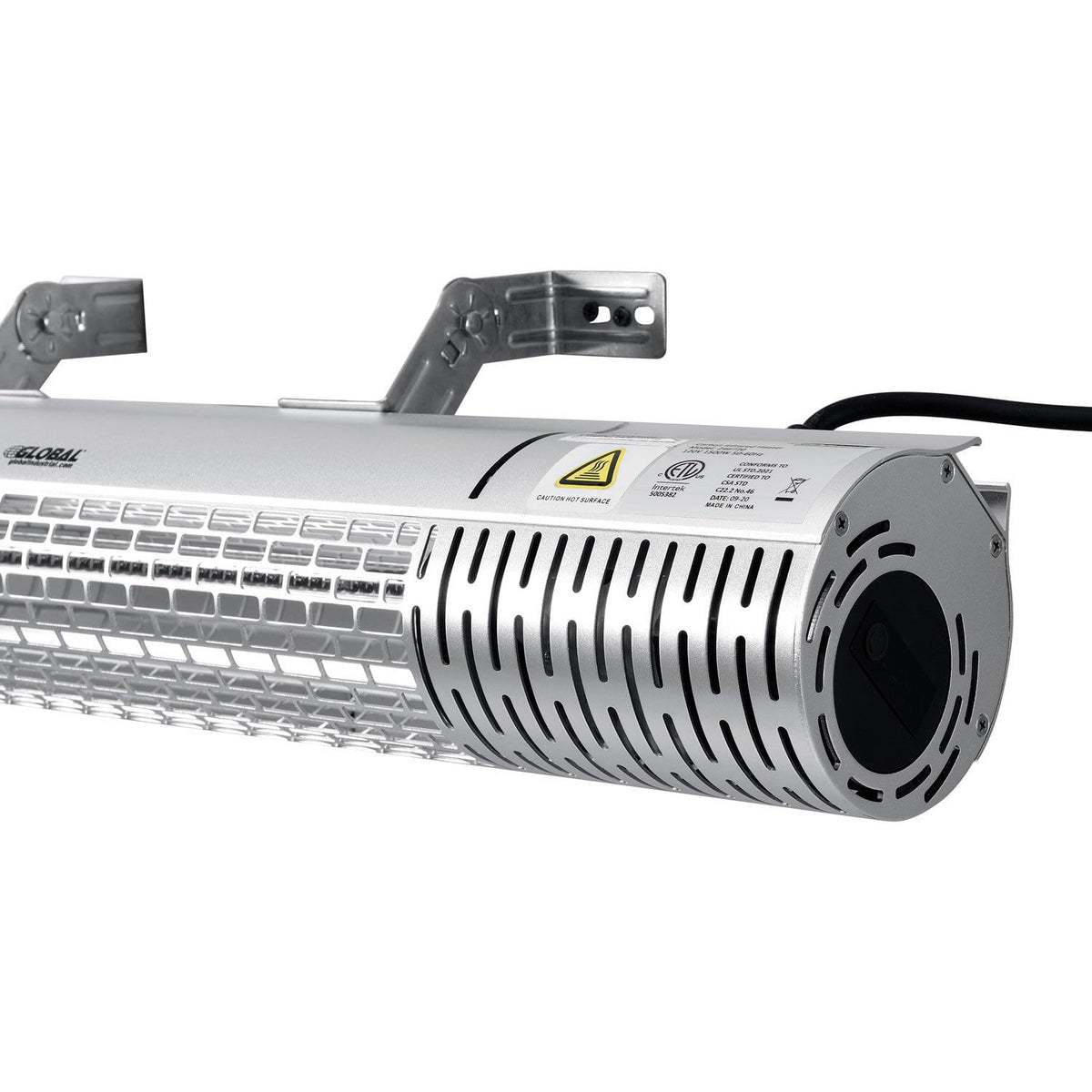 Infrared Patio Heater W/Remote Control by Global Industrial – Aluminum, Black, Model MOON
