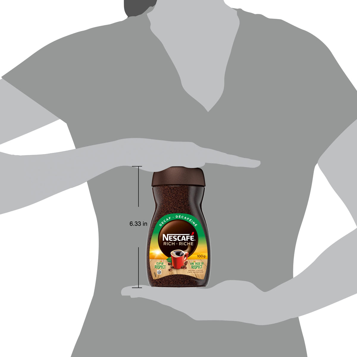 NESCAFÉ RICH Decaffeinated by Nescafe – 3.52 Ounce (Pack of 1), Model 055000001205