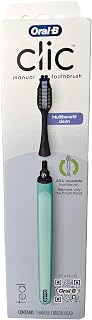 Oral-B Clic Manual Toothbrush, Teal, with Replaceable Brush Head - 1 Count, 1.0 Count