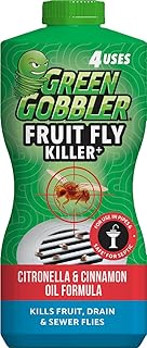 Green Gobbler Fruit Fly Killer+ - Kills Fruit Flies, Drain Flies & Sewer Flies, Gel Treatment for Use in Sinks & Pipes - Safe for Septic Systems, 32oz