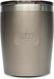 Toadfish Non-tipping 10oz Double Wall Insulated Stainless Steel Rocks Tumbler w/ East Slide Lid - Graphite