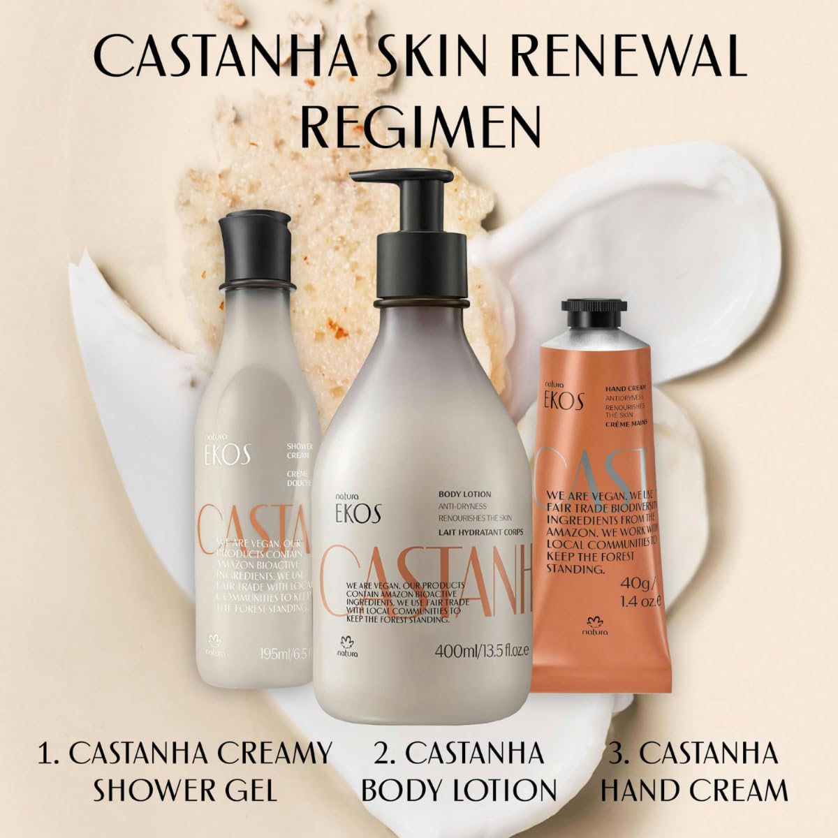 Brazil Nut Nourishing Foot Cream - Nourish & Soothe Dry Skin - Fast Absorbing - With Castanha Oil to Deeply Moisturize - Vegan & Cruelty-Free - 2.6 oz (75g) by natura – Model