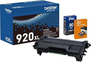 Brother Genuine TN920XL Black High Yield Toner Cartridge, Up to 6,000 Pages, Bundle with Deco Essentials Printer eBook for HL-L5210DW, MFC-L5710DW, HL-L6210DW, HL-L5210DN