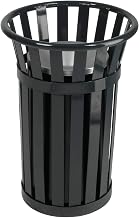 Witt Industries M2000-BK Oakley Slatted Steel Ash Urn 17"Dia. X 26"H, Black