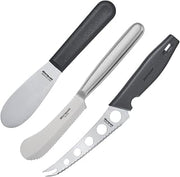 Westmark Breakfast set 3-piece: cheese/butter/breakfast knife, stainless steel/plastic, silver/black, 135922E6
