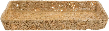 Ventilated Produce Tray Rectangular Light Brown Plastic - 12"L x 18"W x 2"H