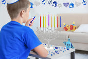 The Dreidel Company Hanukkah Menorah Candles, Multicolor, 44 Count 20-Pack