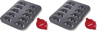 Chicago Metallic Professional Mini-Hand-Pie Pan with Cut-and-Press Tool, 20-Inch-by-11.25-Inch (Pack of 2)