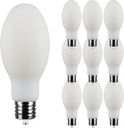 Satco S13190 40W LED HID Replacement Bulb, 5000K Daylight, 6000 Lumens, EX39 Mogul Base, White Finish, 80+ CRI, Non-Dimmable, Energy-Efficient, LED for Industrial and Commercial Fixtures (12 Pack)