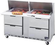 Beverage Air SPED60-24M-4 60" Refrigerated Mega Top Sandwich Prep Table
