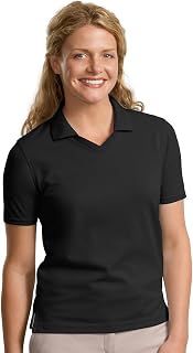 Port Authority Women's Soft Moisture Wicking Polo Shirt_Jet Black_XXXX-Large