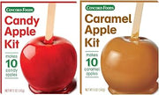 Concord Foods Caramel & Candy Apple Kit, Variety Pack of 2 (10 Sticks each) | Apple dipping kits made with soft caramel & hard red candy for Halloween parties, fall fairs, caramel apple bars & more