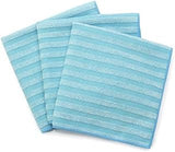 Fuller Brush 181 Dual Action Microfiber Cloths – 3-Pack, 16" x 16" Reusable Cleaning Towels with Scrubbing Stripes – Super Absorbent, Safe on All Surfaces