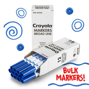 Crayola Blue / 12 Count (Pack of 1) / Chisel Coloring Pens & Markers