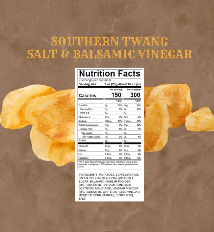 Carolina Kettle Salt and Balsamic Vinegar / 2 Ounce (Pack of 20) / 12 Potato