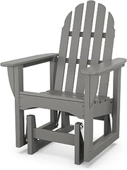 Polywood Classic Adirondack Glider, Slate Grey