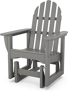 Polywood Classic Adirondack Glider, Slate Grey