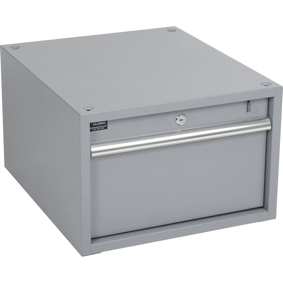 Stacking Workbench Drawer by Global Industrial – 20"L x 17.25"W x 12"H, Alloy Steel, Gray, Model 606958GY