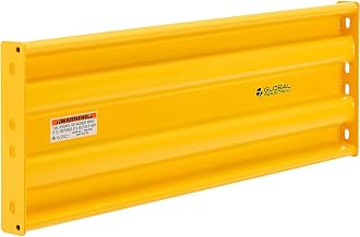 Global Industrial Steel Guard Rail, 3-Rib, 4'L, Yellow