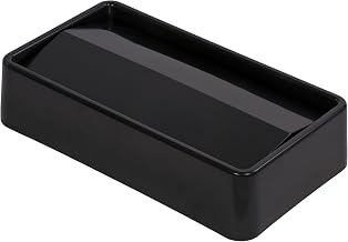 Carlisle FoodService Products 34202403 TrimLine Plastic Swing Top Lid, 20.19" x 11.56" x 4-1/2", 15-23 gal, Black