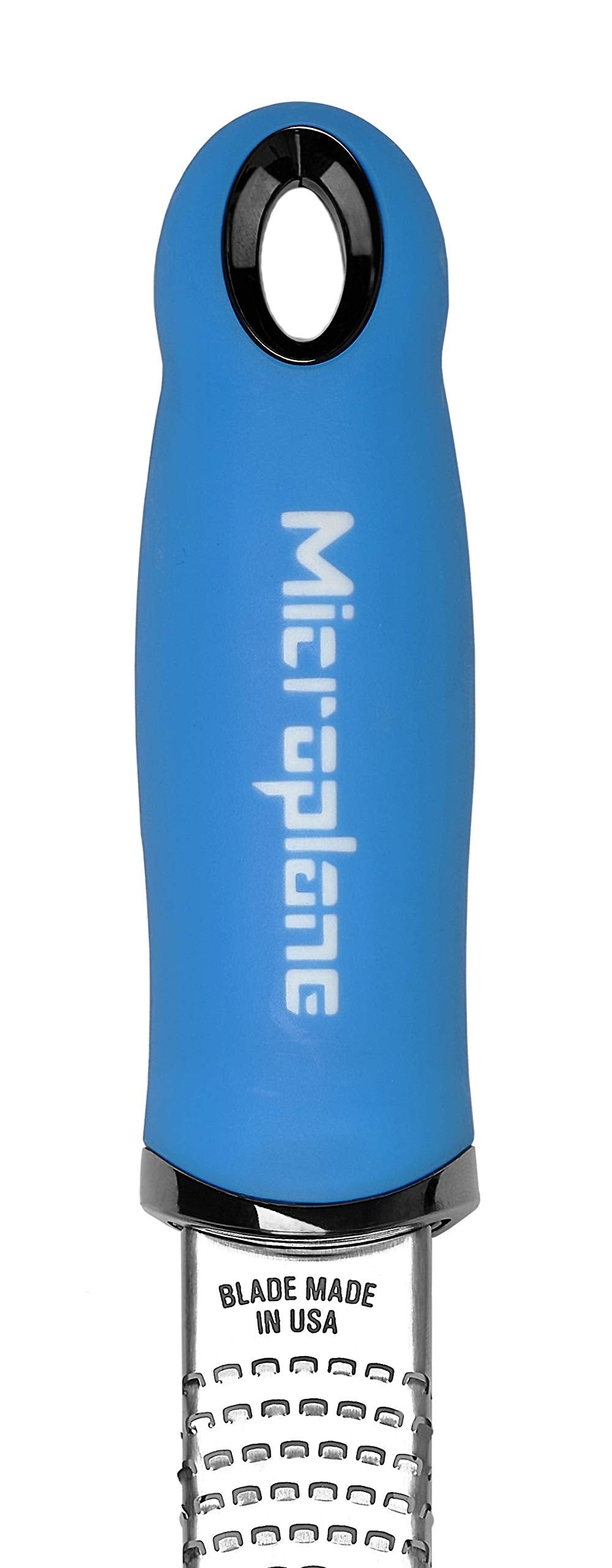 Premium Classic Zester Cheese Grater - Neon Blue by Microplane – 325 x 35 x 30 mm, Stainless Steel, Neon Blue, Model 52220E