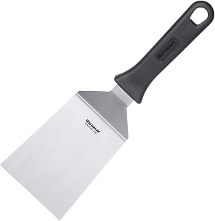 Westmark Professional Grill Spatula, Angled, Rigid, Solid, Blade Size: 9.5 x 1.5 cm, Length: 29 cm, Stainless Steel/Plastic, Master Line, Black/Silver, 13442270