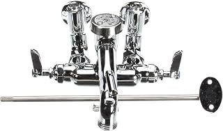 T&S Brass B-0667-POL B-0667-Pol, Service Sink Faucet, Wall Mount, Adjustable Centers, Vacuum Breaker, Wall Brace, Polished