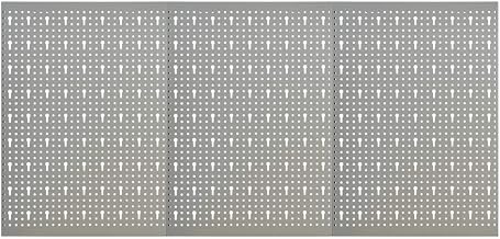 vidaXL Peg Boards 3 pcs, Metal Pegboards with Versatile Holes, Pegboard Wall, Tool Holder for Workbench Garage Warehouse Craft Room, Steel