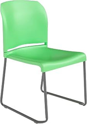 Flash Furniture Hercules Stack Chair, Green | Sled Base, Powder Coated, Contoured, 880 LBS. Weight Capacity