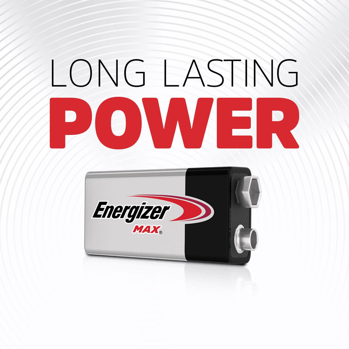 Max - 9V Battery (3 Pack) - Nine Volt Alkaline Block Batteries by Energizer – 9V (Pack of 3), Metal, Pack of 3, Model E300116100