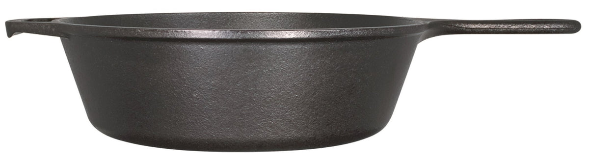 Pre-Seasoned Cast Iron Deep Skillet by Lodge – 5 Quart, 4.7 liters, Cast Iron, Black, Model L10DSK3