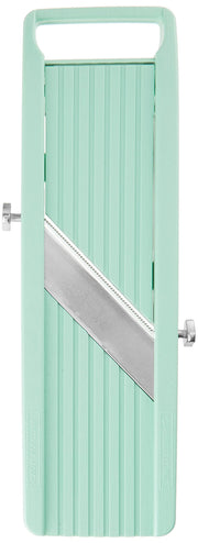 Vegetable Slicer Green (Old Version) by Benriner – 12 1/4 inches by 3 1/2 inches, Plastic, Green Nob Slicer, Model N4290