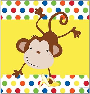 Creative Converting Fun Monkey Plastic Tablecover