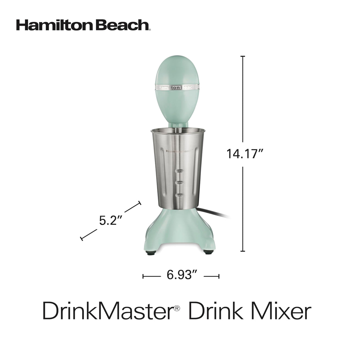 Hamilton Beach Mint / Extra-Large 28 oz. / 1 Commercial Drink Mixers