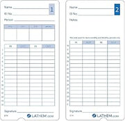 E14-100 Pack of 100 Time Cards, 2-Sided, for use with Lathem Model 400E Time Clock, 7" High