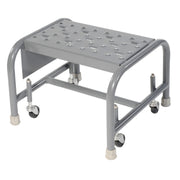 1 Step Steel Rolling Ladder by Tri-Arc – 17"L x 19"W x 14"H, Alloy Steel, Gray, Model WLSR001166