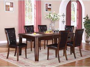 Pam Collection Solid Wood Extendable 7-Piece Dining Set
