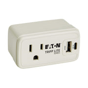 Eaton White Outlet Extender Power Strip + 2 USB Ports by TRIPP LITE – Gray, Model Sk10c32