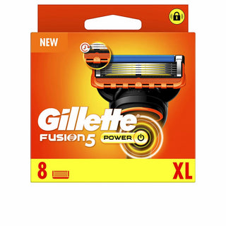 Fusion Power Blades 8 Refill Blade by Gillette – 8 Count (Pack of 1), Orange, Model 81737779