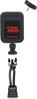 Gear Keeper Fire Microphone Keeper - Lapel Mic Retractor with Heavy Duty Treaded Stud Mount - Law Enforcement Gear for First Responders, Firefighters & Police Radio - Made in USA (Black) | High temp mic retractor for fire & rescue, threaded stud mount, firefighter accessories, 20" ext, 12oz retraction, USA made