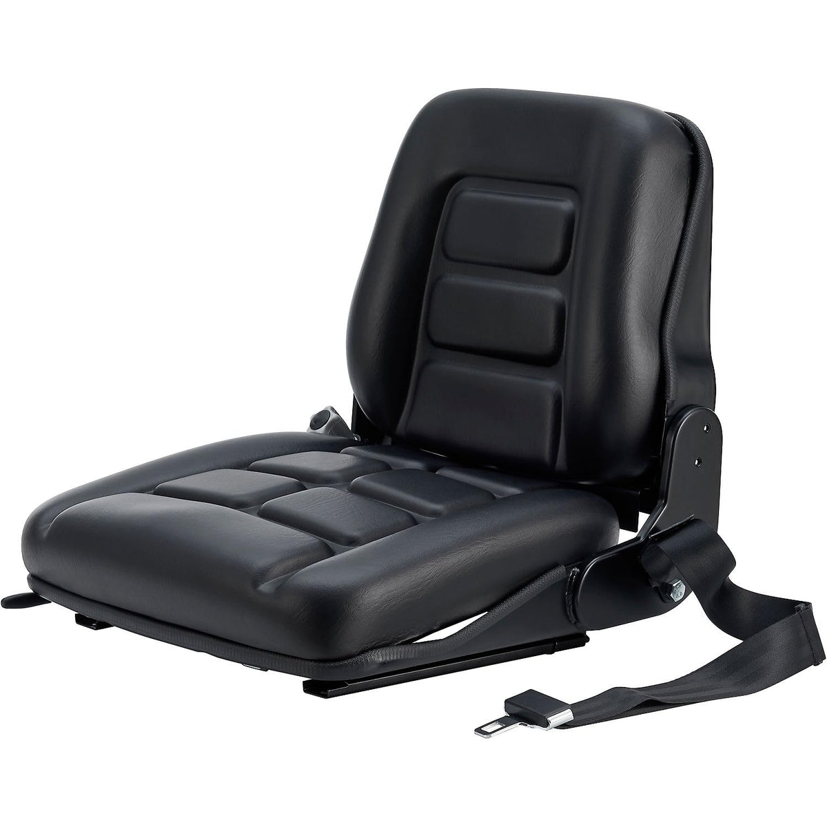 Universal Adjustable Forklift Seat with Suspension by Global Industrial – PVC Leather, Black, Model YY01