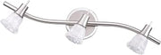 Canarm IT1783BPT/CH New Orleans 3-Bulb Flush Mount Track Light, Brushed Pewter and Chrome