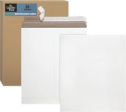 Quality Park Photo Document Mailers, Redi-Strip Self Seal Closure, Rigid Stay Flat Mailer, White Recycled Fiberboard, 6" x 8", 25 per Box