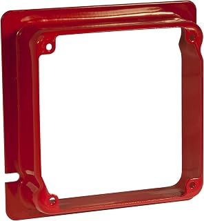 RACO 911-17 4-11/16-Inch To 4-Inch Adapter Ring, Red (859), (Pack of 12)