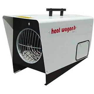 Electric Heater by Heat Wagon – 33"L x 14"W x 20"H, Steel, White, Model P1800-3