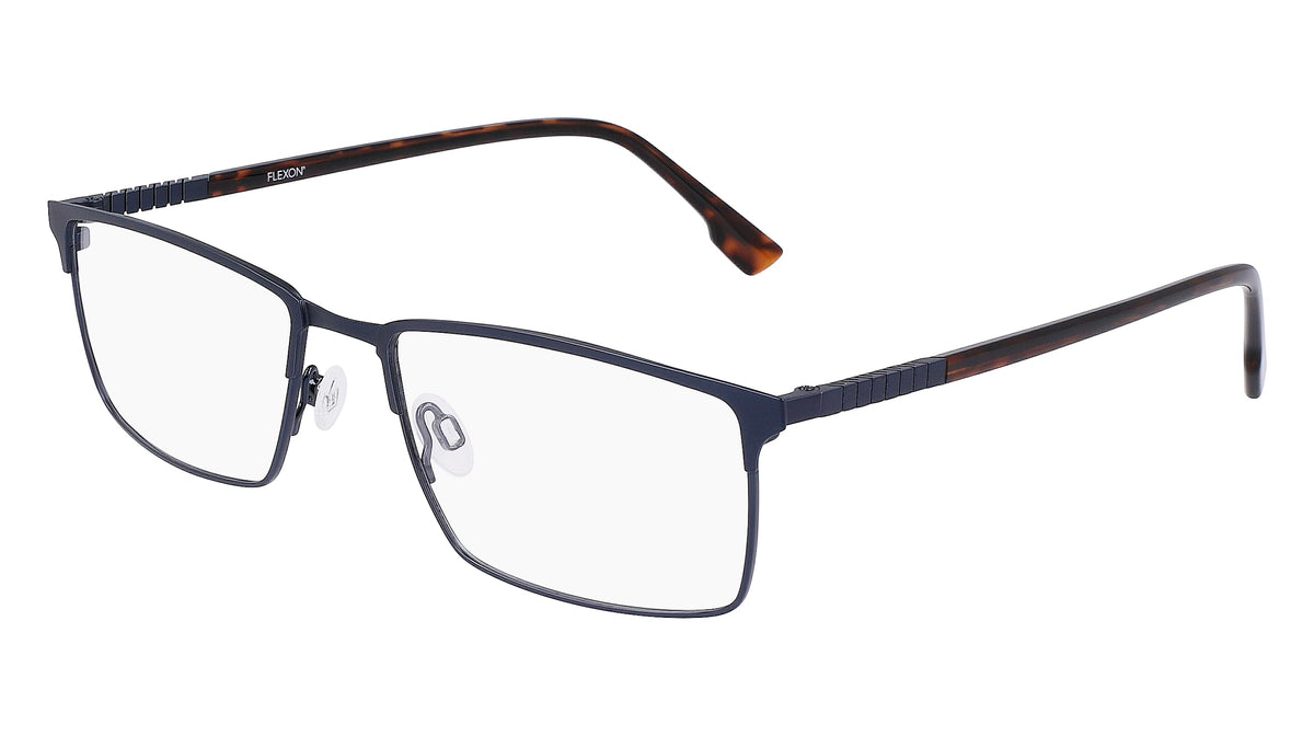 Eyeglasses E 1129 410 Matte Navy by Flexon – 59/19/150, Metal, Matte Navy, Model FLEXON E1129 FLE1129