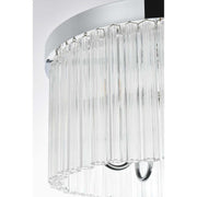 Harlow Four Light Flush Mount Chrome by Lighting Design – Iron, Chrome